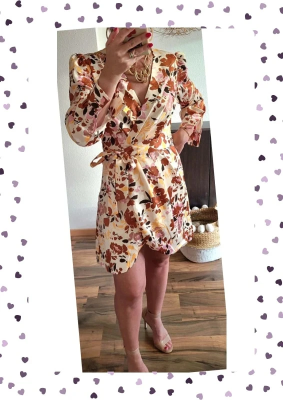 Vestido con flores - Efecto satinado - Con etiqueta - Varias tallas disponibles – photo 2
